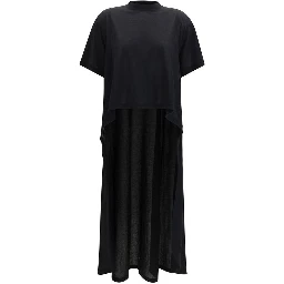 Black Cotton Casual Dress