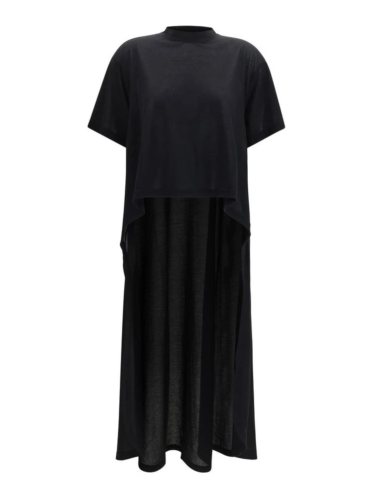 Black Cotton Casual Dress