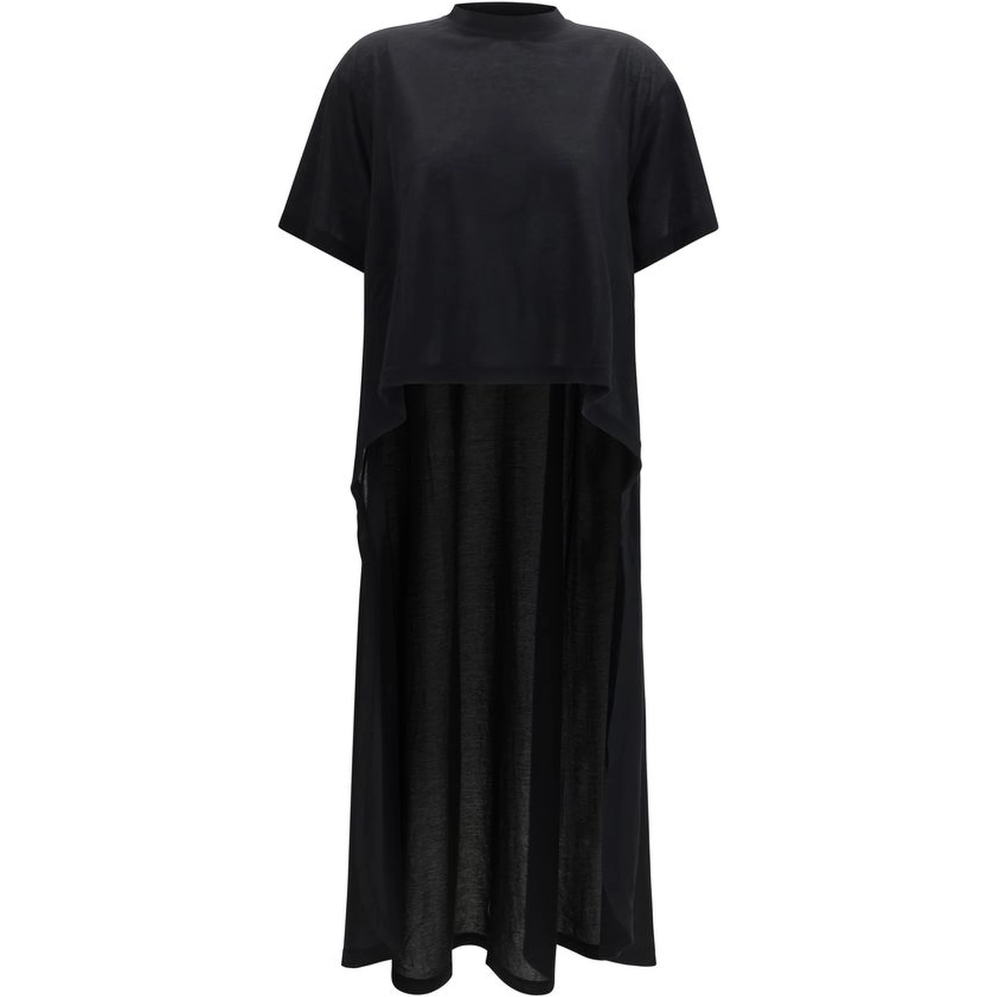 Black Cotton Casual Dress