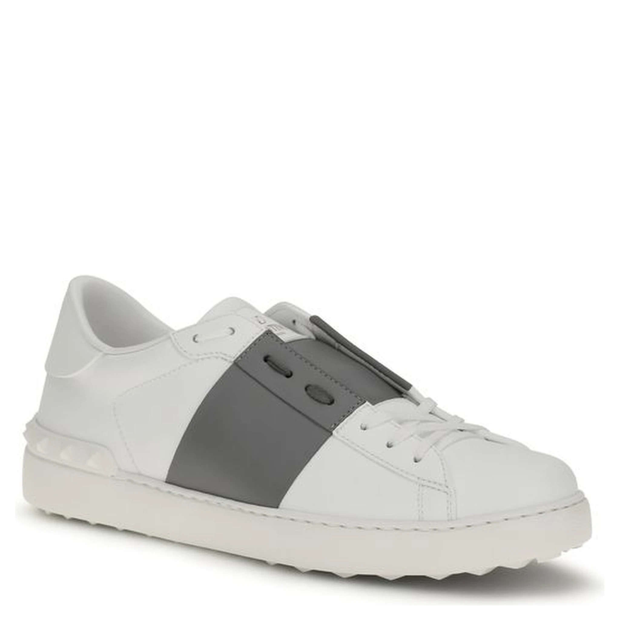 White Calf Leather Bos Taurus Low Top Sneakers