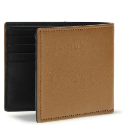 محفظة بوس توروس من جلد العجل الأسود