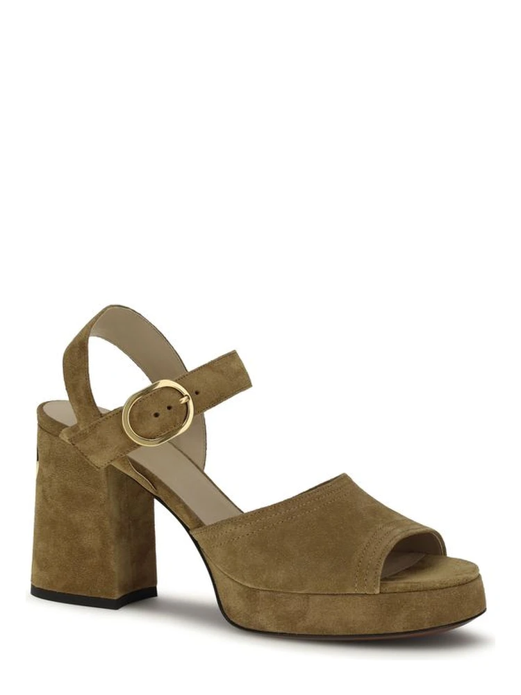 Beige Calf Leather Bos Taurus Platform Sandals alternative