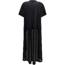 Black Cotton Casual Dress