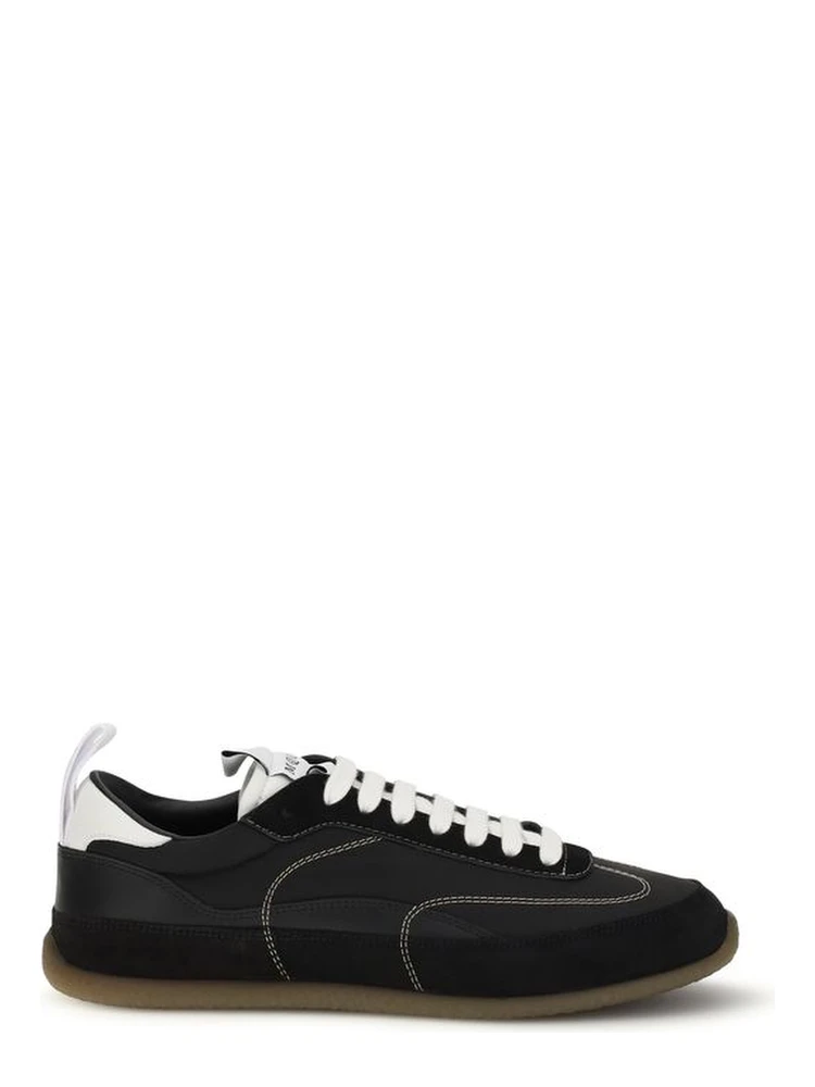 Black Calf Leather Bos Taurus Low Top Sneakers