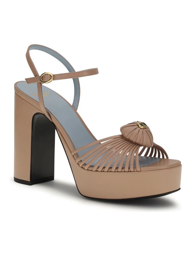 Beige Calf Leather Bos Taurus Platform Sandals alternative