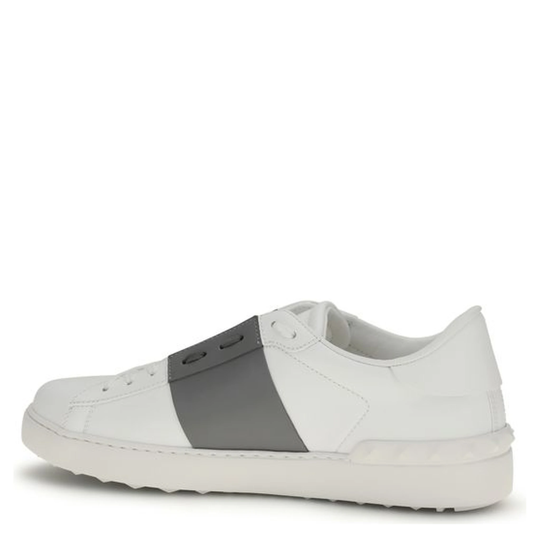 White Calf Leather Bos Taurus Low Top Sneakers