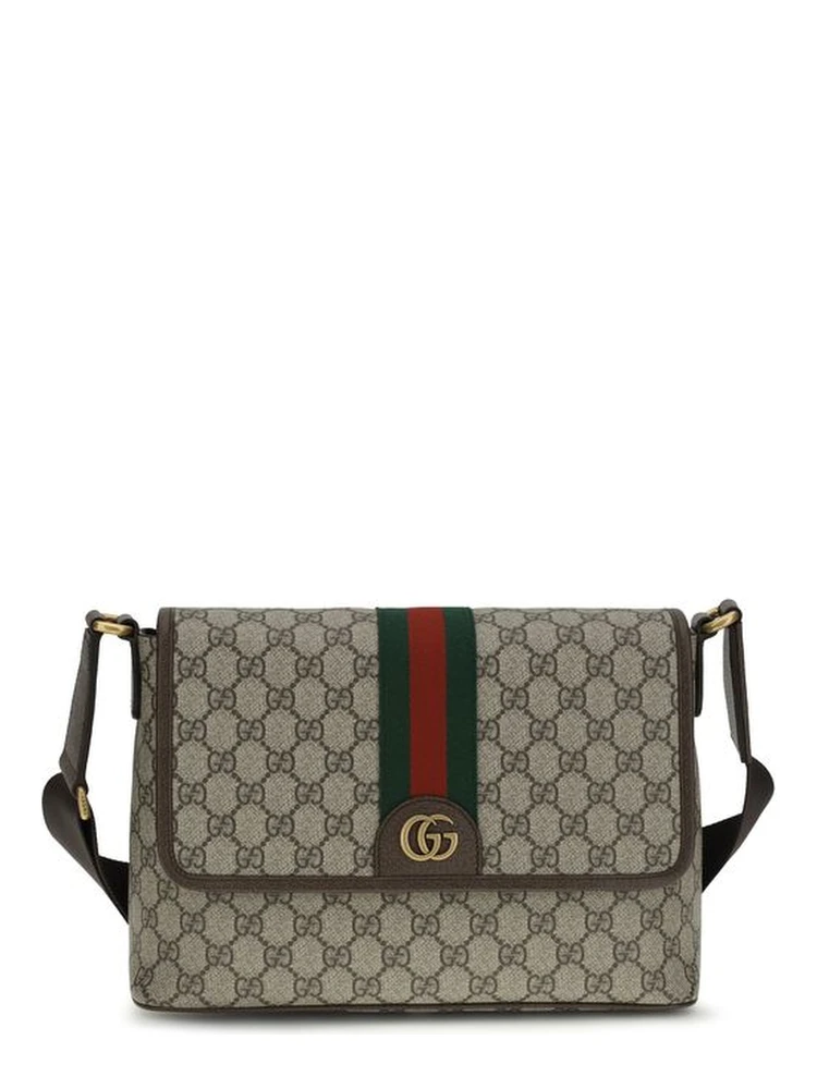 Beige Fabric Shoulder Bag