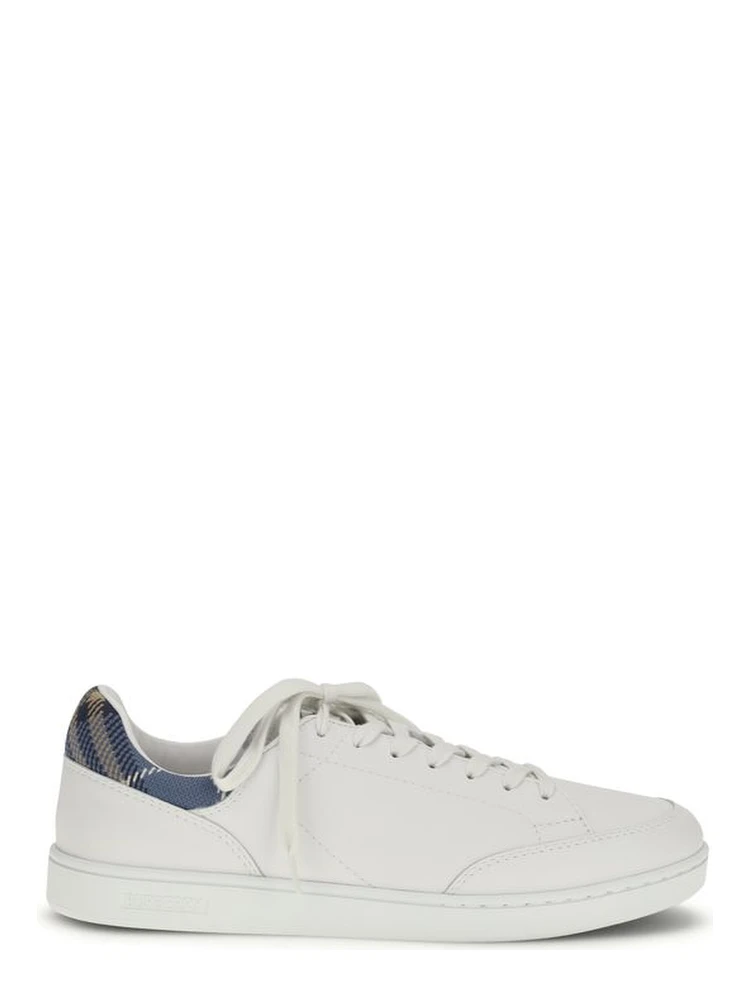 White Calf Leather Bos Taurus Low Top Sneakers