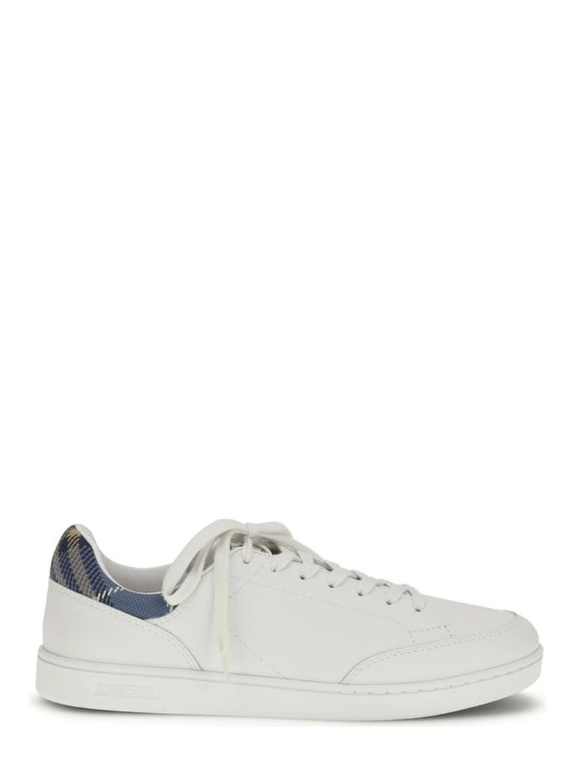 White Calf Leather Bos Taurus Low Top Sneakers