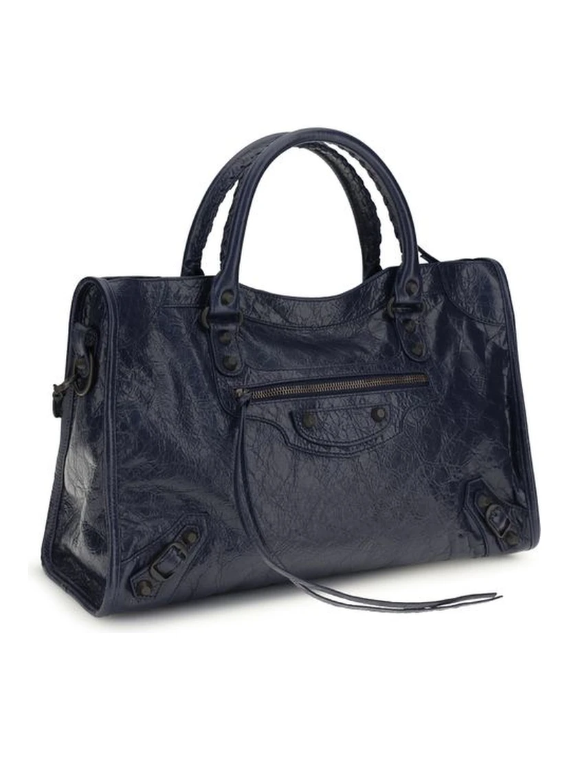 Black Calf Leather Bos Taurus Shoulder Bag