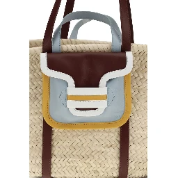 Beige Raffia Shoulder Bag