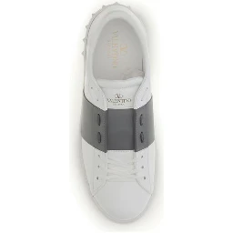 White Calf Leather Bos Taurus Low Top Sneakers