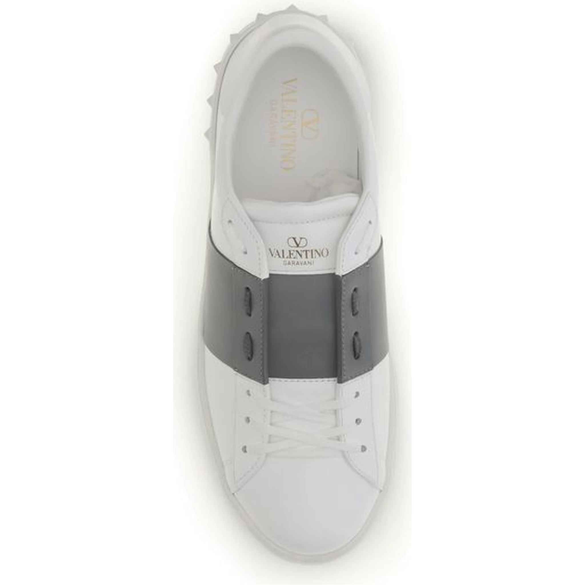 White Calf Leather Bos Taurus Low Top Sneakers