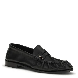 Black Calf Leather Bos Taurus Slip-On Loafers