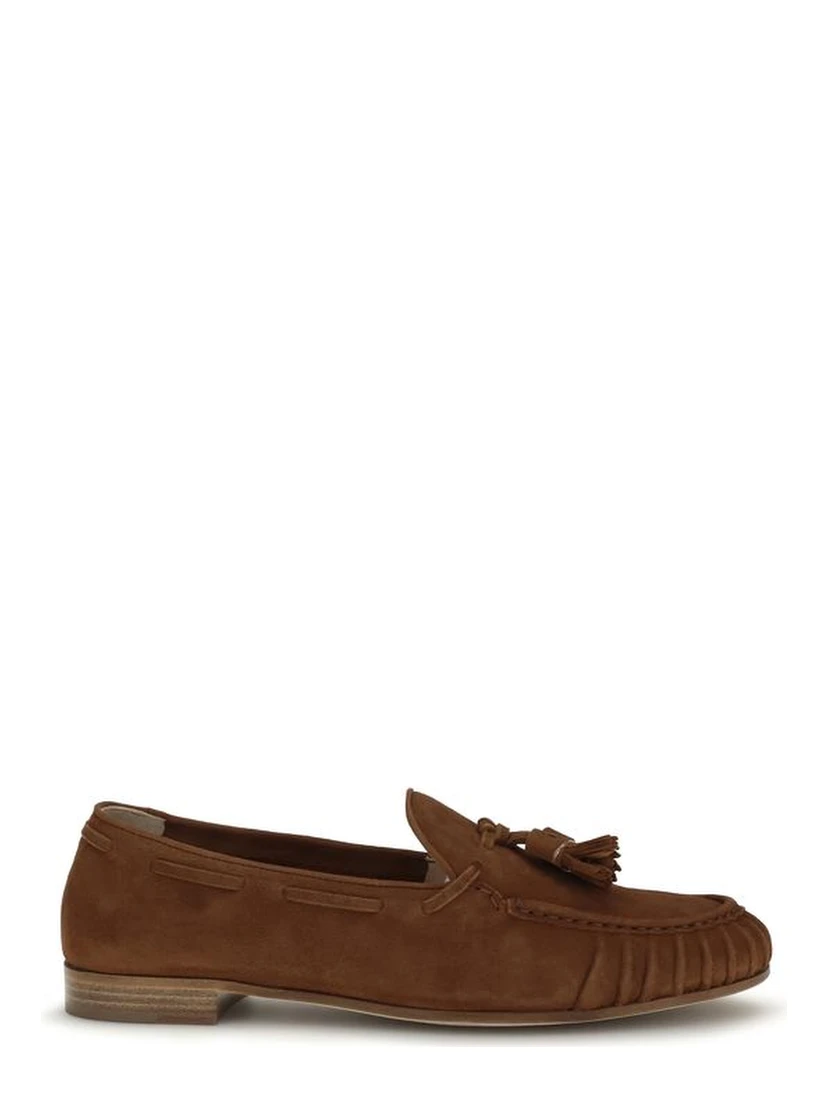 Brown Calf Leather Bos Taurus Slip-On Loafers