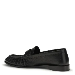 Black Calf Leather Bos Taurus Slip-On Loafers