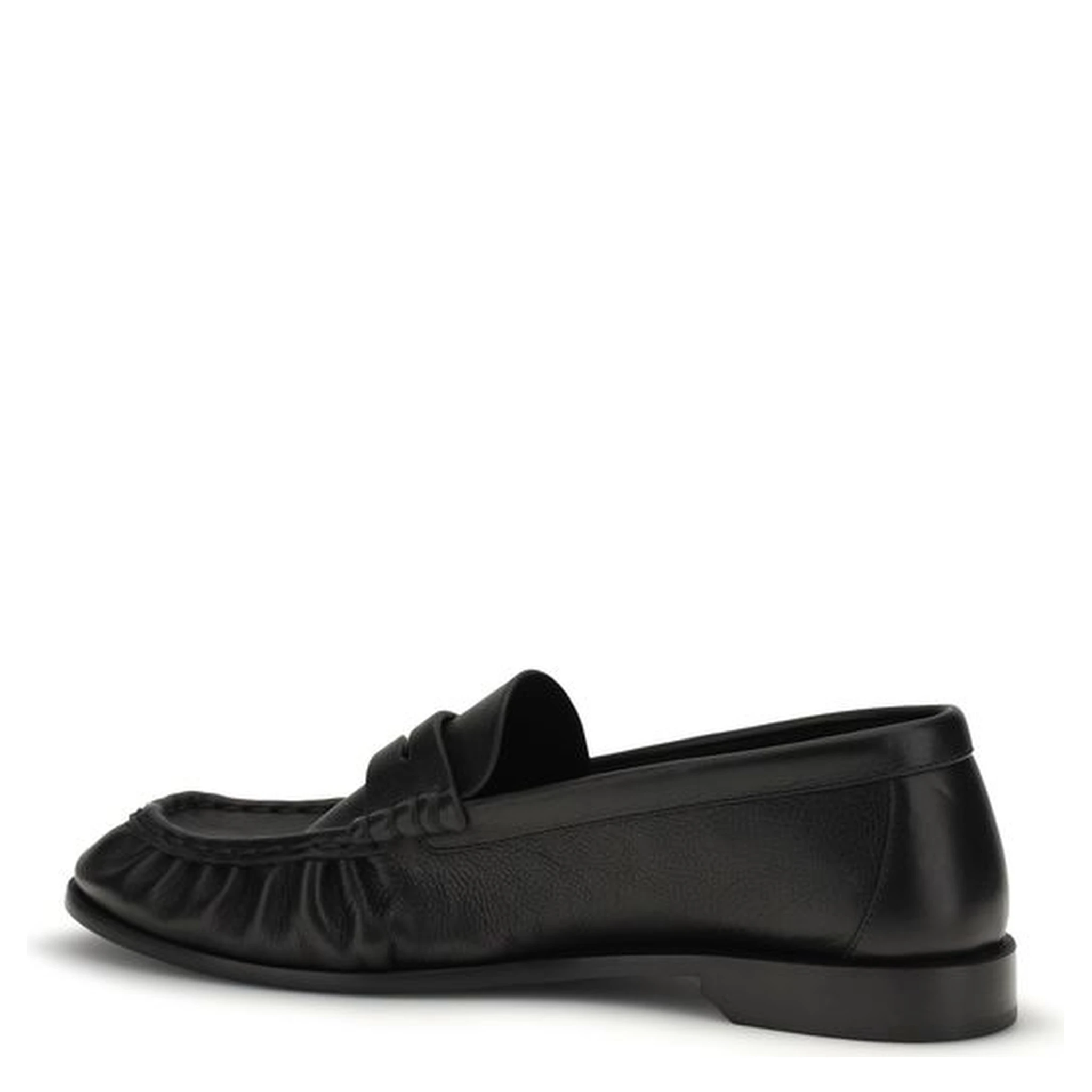 Black Calf Leather Bos Taurus Slip-On Loafers