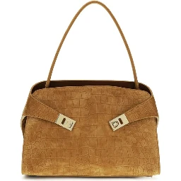 Beige Goatskin Shoulder Bag