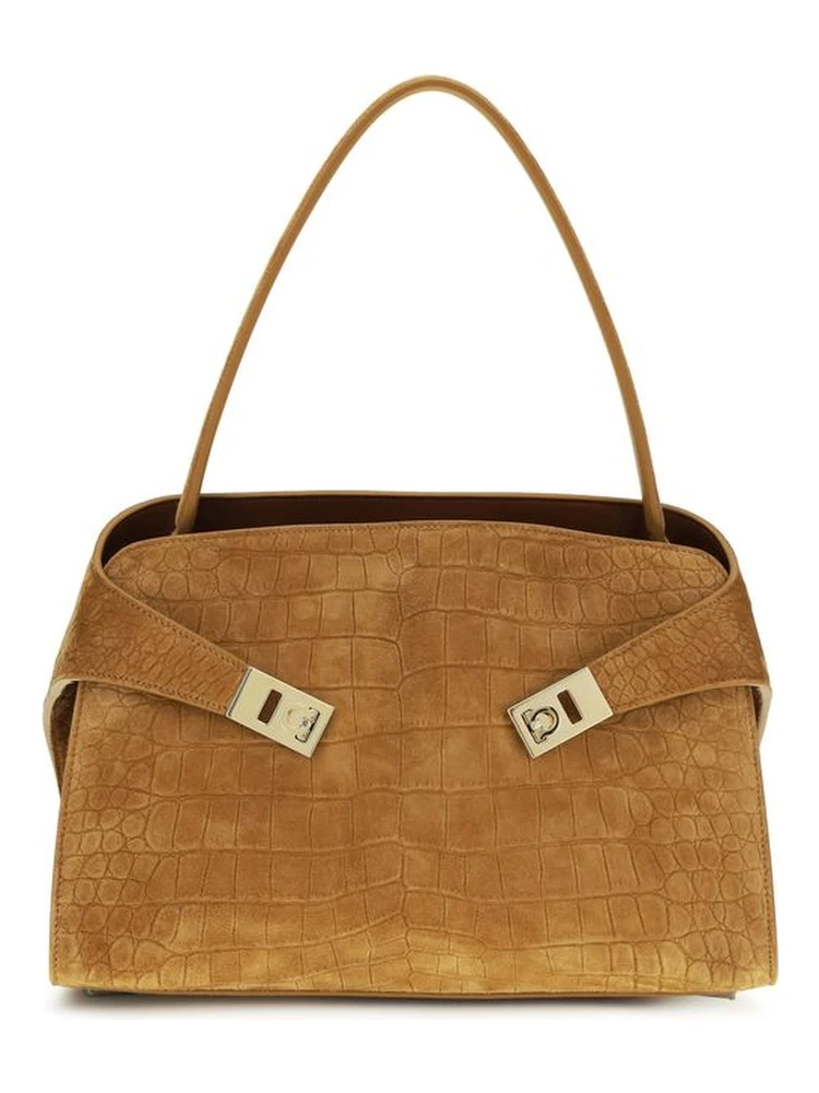 Beige Goatskin Shoulder Bag