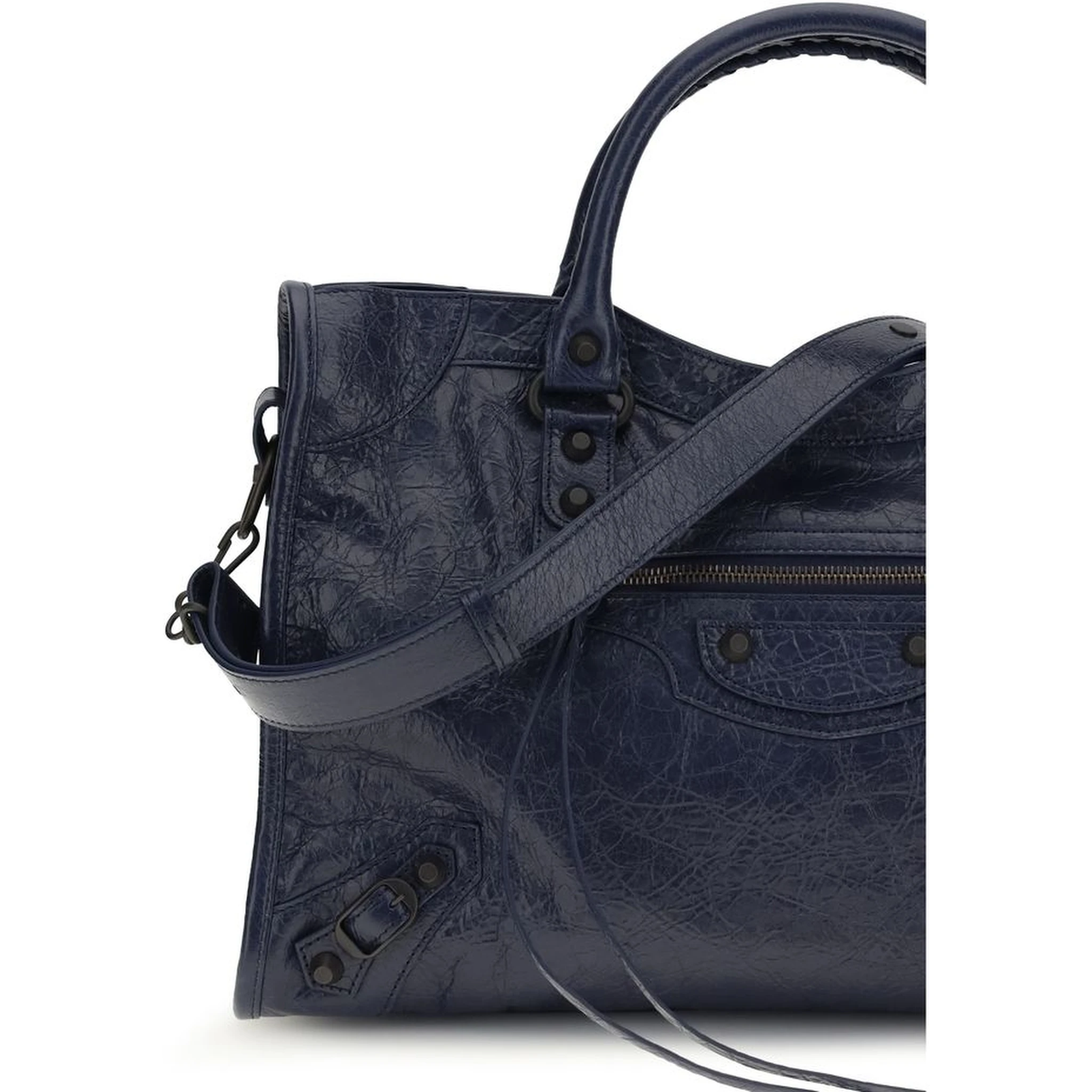 Black Calf Leather Bos Taurus Shoulder Bag