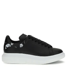 Black Calf Leather Bos Taurus Chunky Sneakers