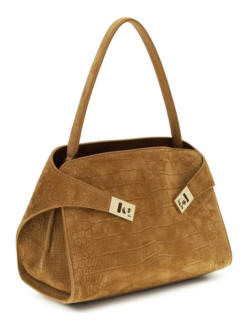 Beige Goatskin Shoulder Bag