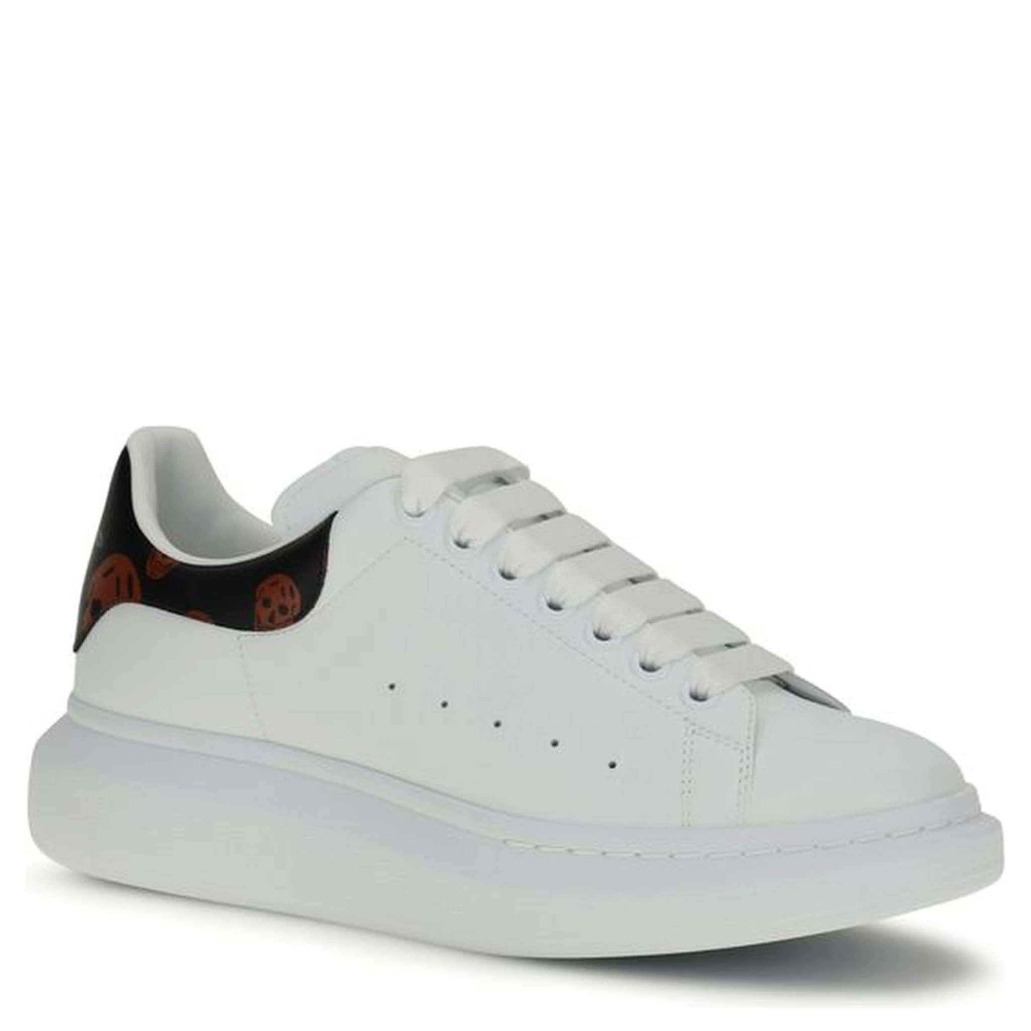 White Calf Leather Bos Taurus Chunky Sneakers