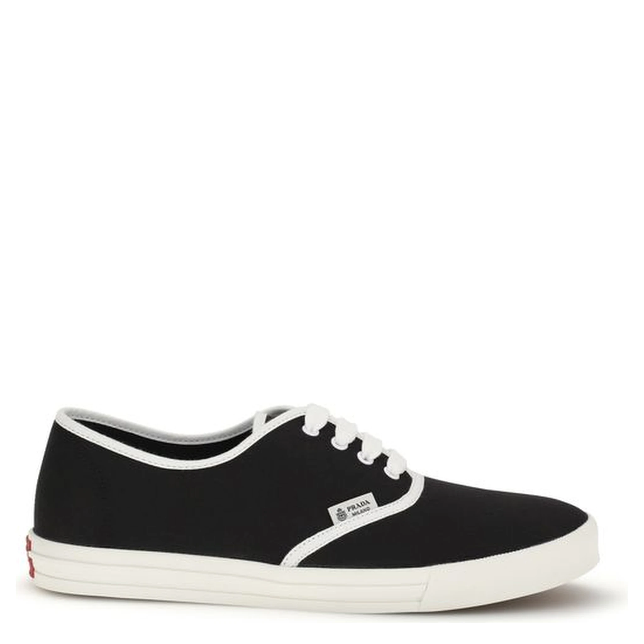 Black Cotton Low Top Sneakers