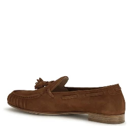 Brown Calf Leather Bos Taurus Slip-On Loafers