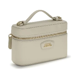 Beige Calf Leather Bos Taurus Handbag