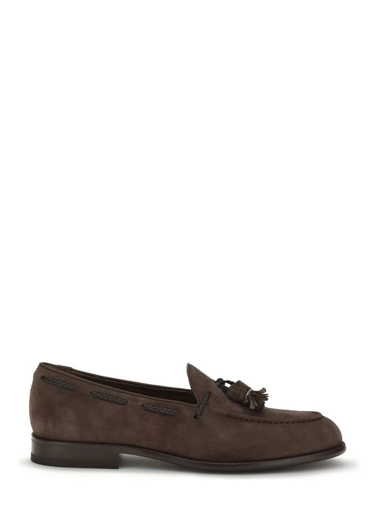 Brown Calf Leather Bos Taurus Slip-On Loafers
