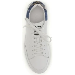 حذاء رياضي منخفض من جلد العجل الأبيض من بوس توروس