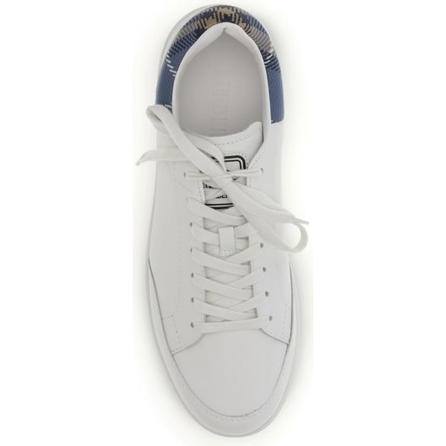 White Calf Leather Bos Taurus Low Top Sneakers