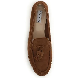 Brown Calf Leather Bos Taurus Slip-On Loafers