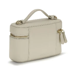 Beige Calf Leather Bos Taurus Handbag