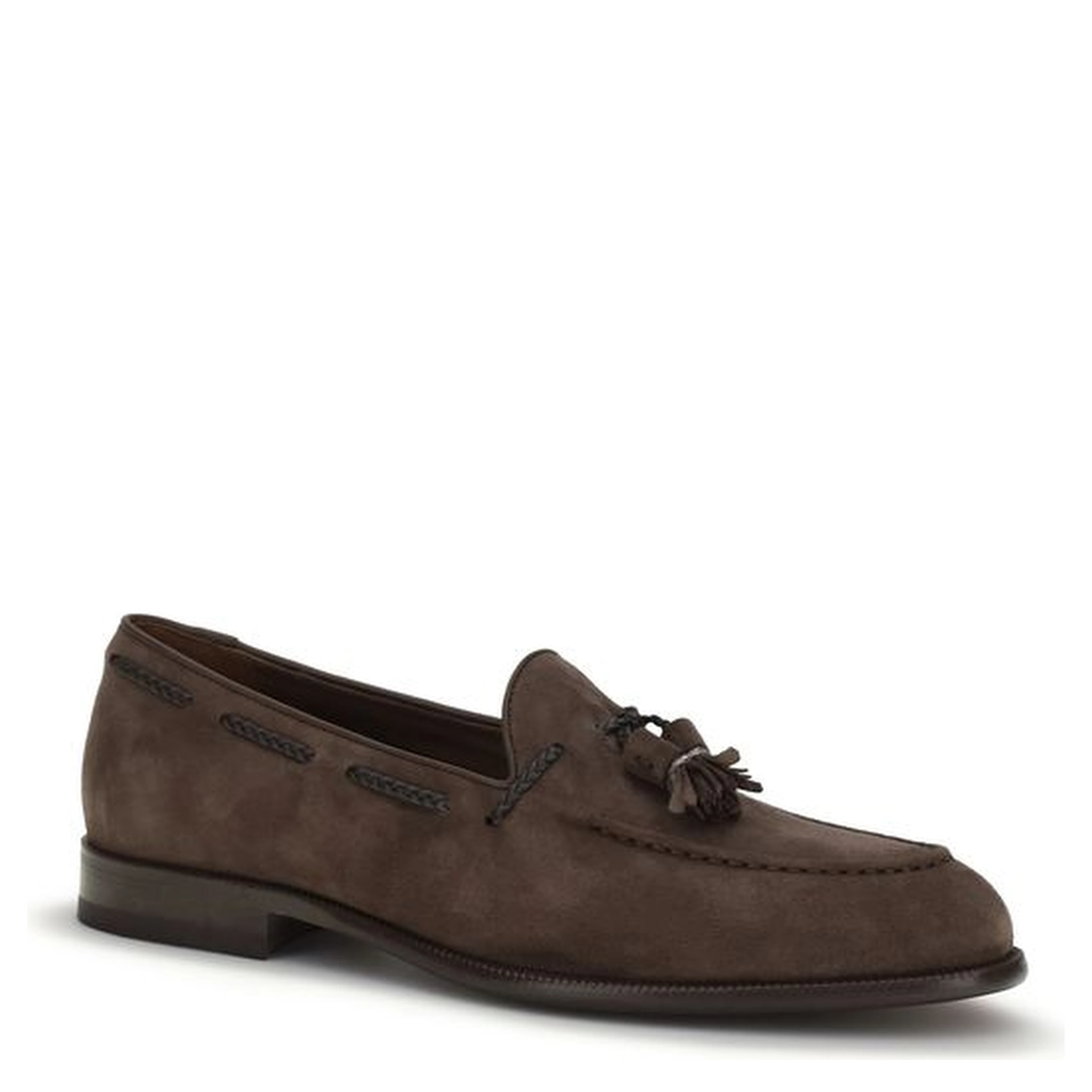 Brown Calf Leather Bos Taurus Slip-On Loafers