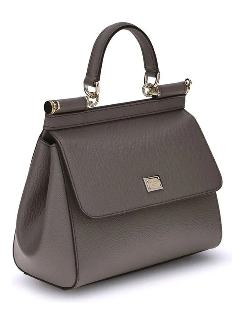 Gray Calf Leather Bos Taurus Shoulder Bag