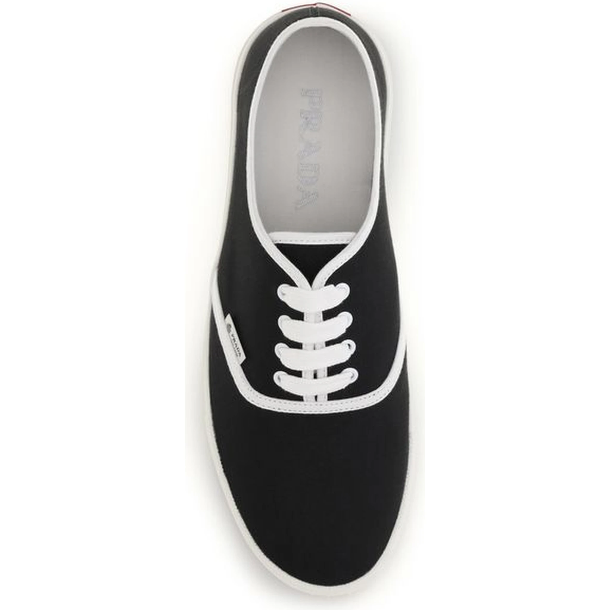 Black Cotton Low Top Sneakers