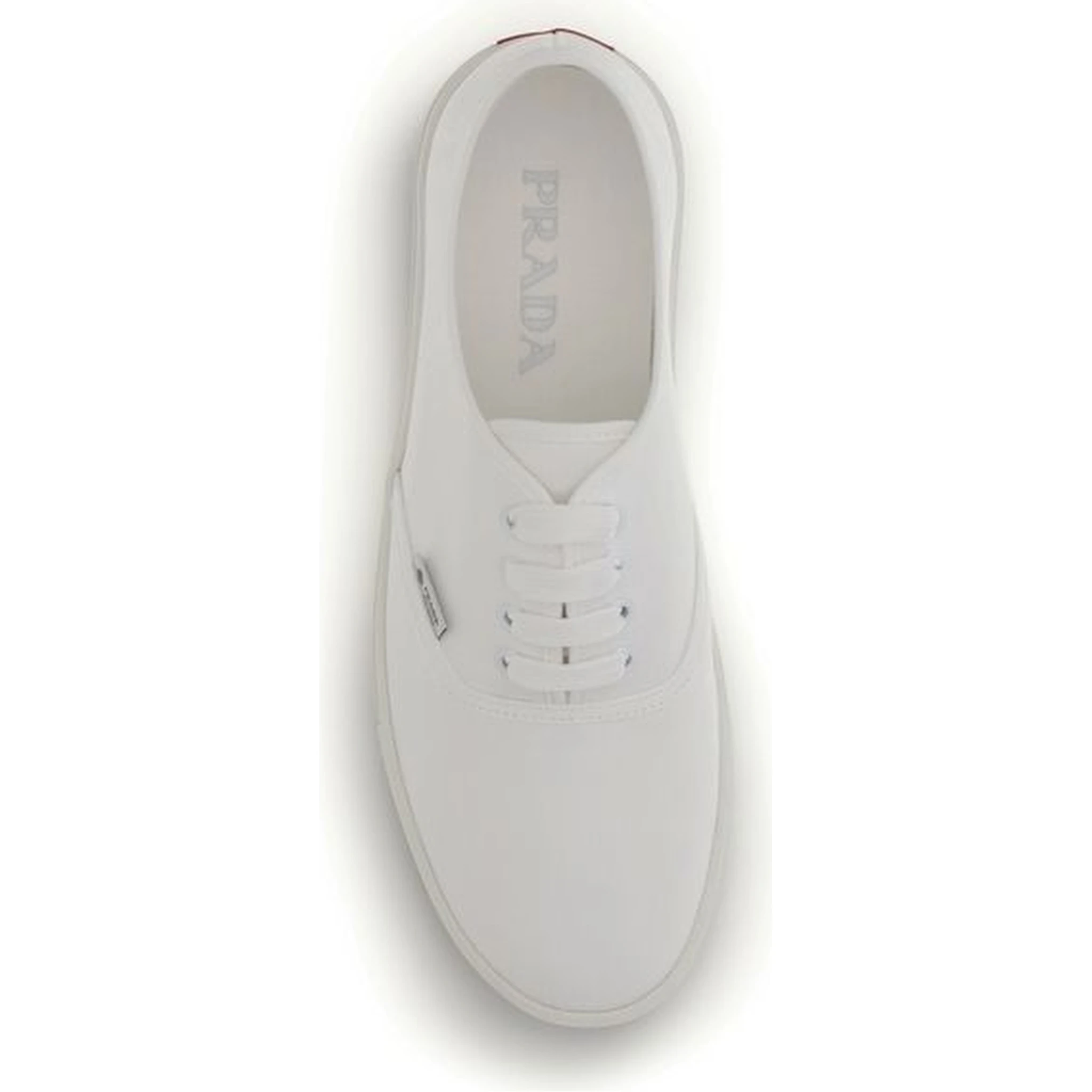 White Cotton Low Top Sneakers