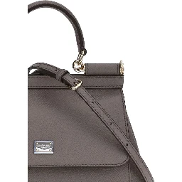 Gray Calf Leather Bos Taurus Shoulder Bag