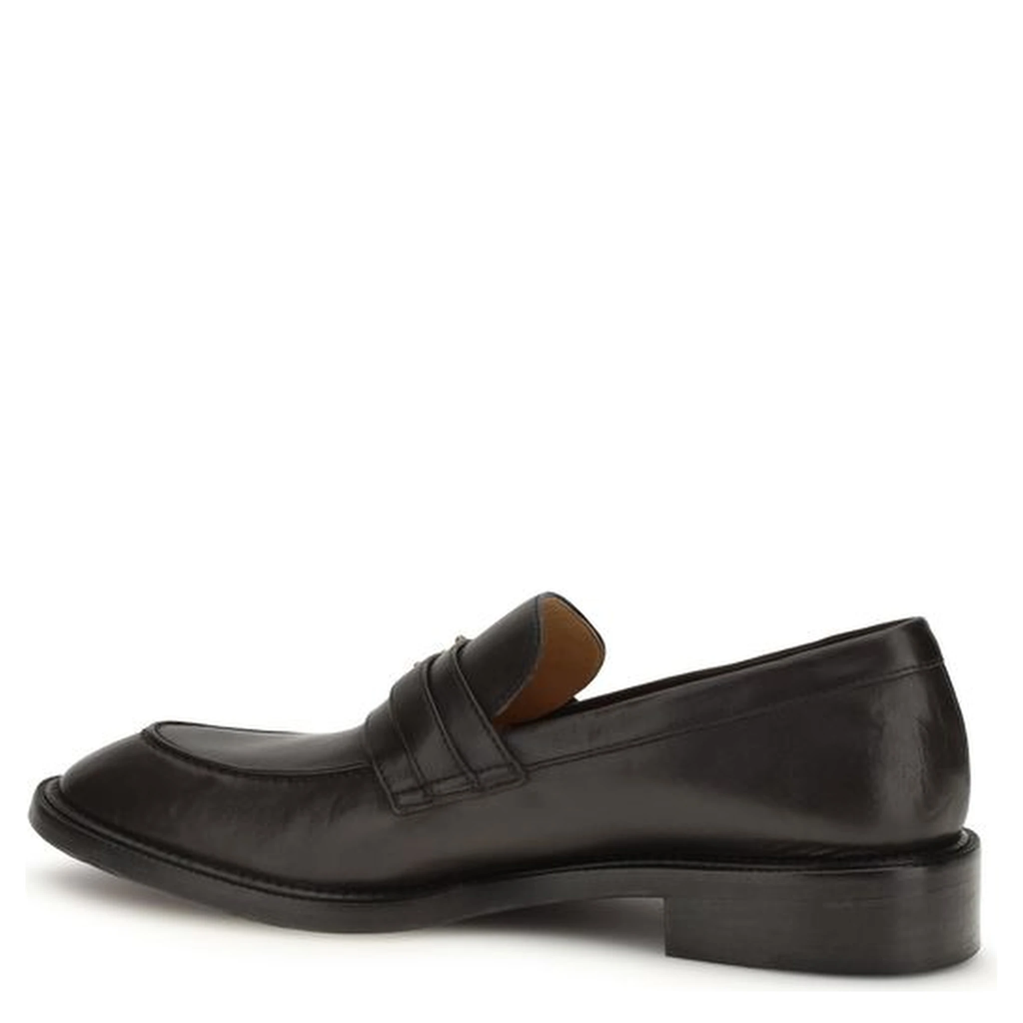 Black Calf Leather Bos Taurus Slip-On Loafers