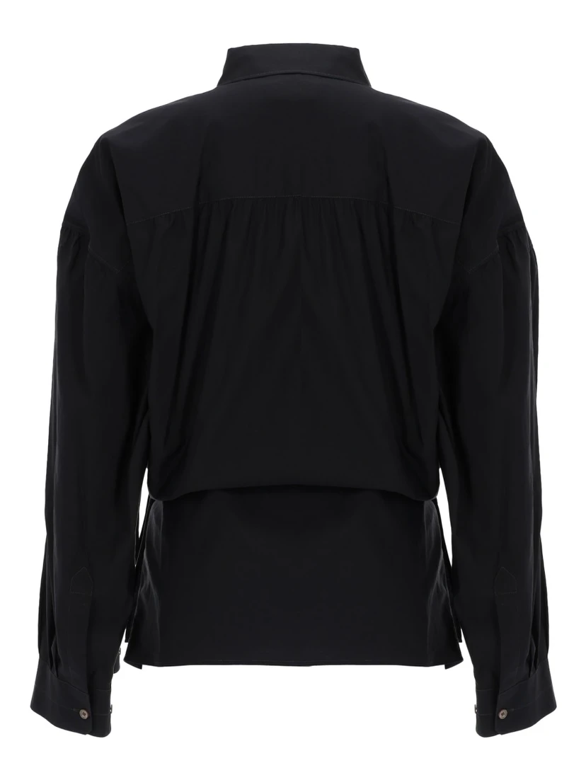 "STRAIGHT COLLAR TWISTED" SHIRT
