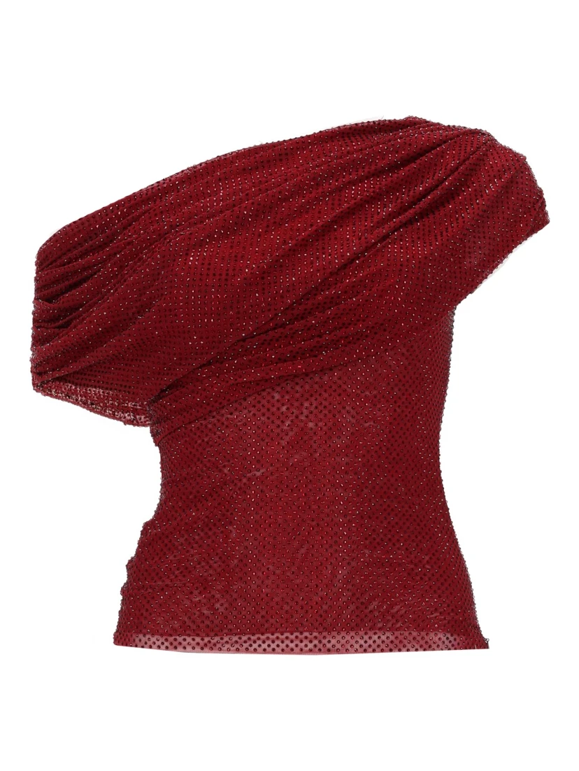 ASYMMETRICAL TOP WITH RHINESTONES