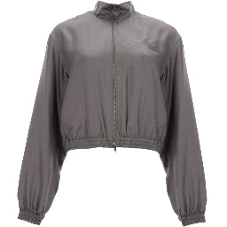 CROPPED JACKET WITH LOGO