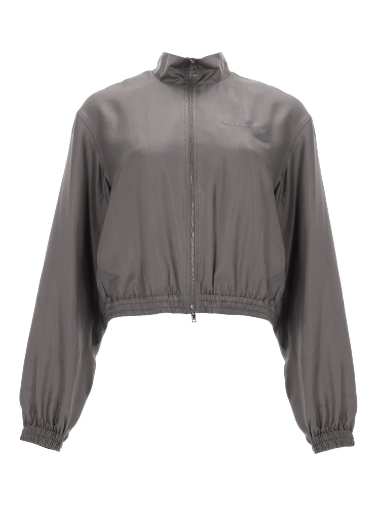 CROPPED JACKET WITH LOGO