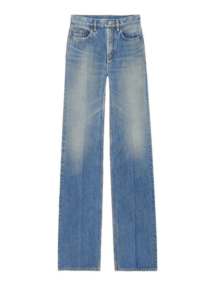 جينز سان لوران أزرق