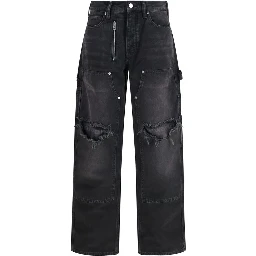 Black Cotton Cargo Pants