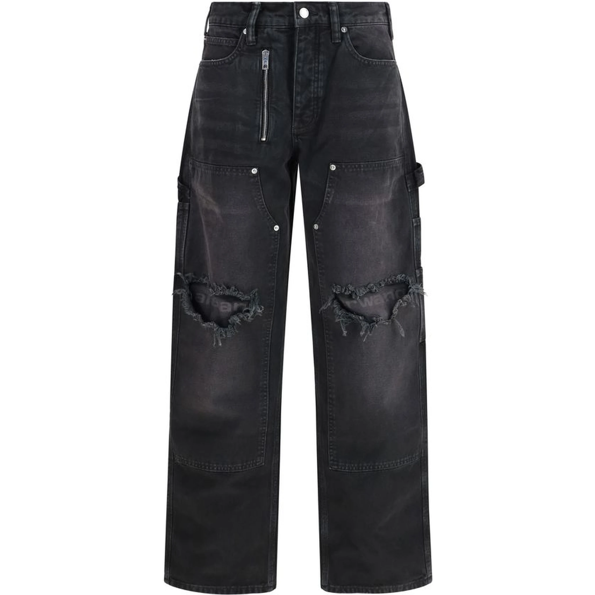 Black Cotton Cargo Pants
