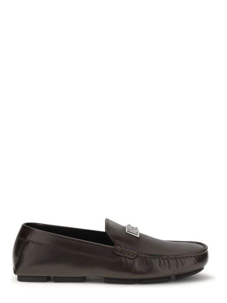 Brown Calf Leather Bos Taurus Slip-On Loafers