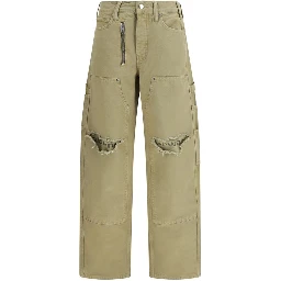 Bicolor Cotton Cargo Pants